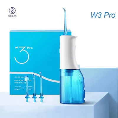 SOOCAS W3 Pro Water Flosser Teeth 4 Type Nozzle Cleaner Oral Irrigator Type-c Rechargeable Cleaner 7