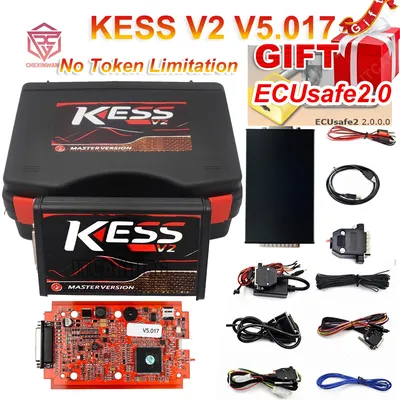 Kess V2 V5.017 Online 2.80 EU Red For Ktag V7.020 ECU Programmer with Toolbox OBD2 Manager Tuning