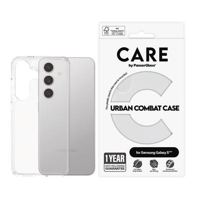 CARE BY PANZERGLASS Handyhülle "Urban Combat Case für Samsung Galaxy S25", transparent, B:11cm H:2,5cm T:20cm, Hüllen, Backcover, Schutzhülle, Handyschutzhülle, Case, Schutzcase, stoßfest