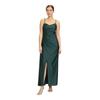 Abendkleid VERA MONT "Vera Mont Abendkleid mit Schmucksteinen", Damen, Gr. 40, Normalgrößen, grün (dusty slate), Jersey, Obermaterial: 81% Polyamid, 19% Elasthan. Futter: 100% Polyester., feminin, figurbetont lang, asymmetrischer Ausschnitt, ohne...