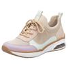 Slip-On Sneaker RIEKER, Damen, Gr. 39, beige (beige, pastell), Lederimitat, Textil, sportlich, Schuhe Sneaker, Halbschuh, Freizeitschuh, Schlupfschuh mi elastischem Einstieg