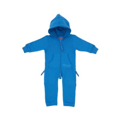 Jumpsuit MONIZ, Baby, Gr. 80, EURO-Größen, blau (blau, blau), 80% Baumwolle, 20% Polyester, casual, Langarm, Overalls, a