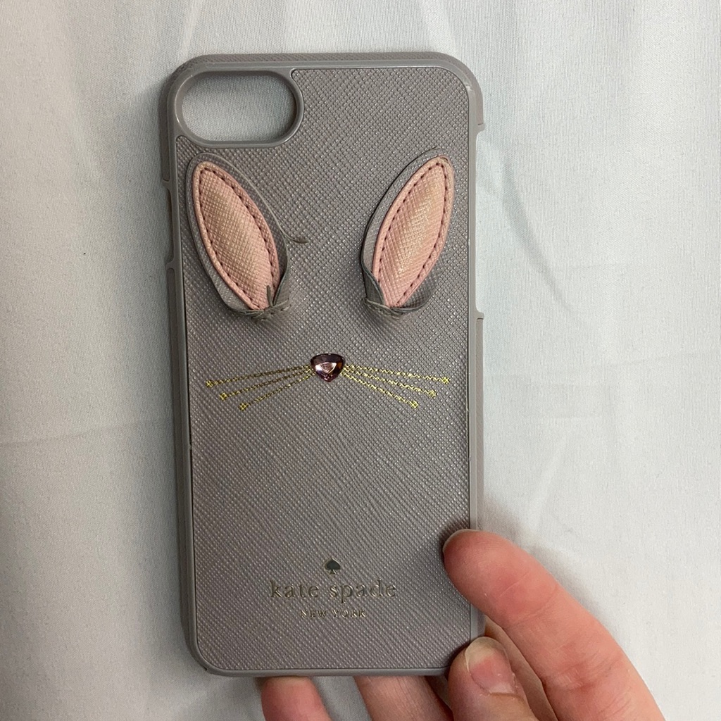 Kate Spade Accessories | Well Loved Kate Spade Iphone 7 Case Rabbit | Color: Gray/Pink | Size: Iphone 7