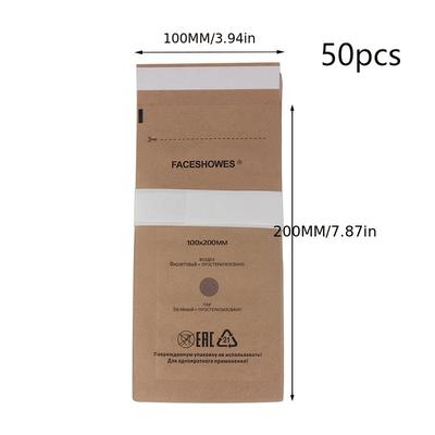 TEMU 50pcs Nail Art Tool Sterilization Bags, Paba-free, High-temperature Disinfection, No Electricity Or Battery Needed, Manicure Storage Pouches Image