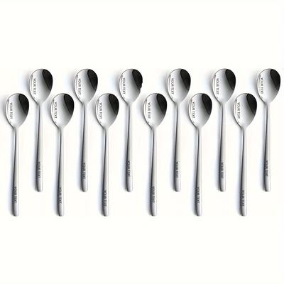 TEMU Customizable Steel Set, 6/12 , , & Greetings, For , Home & Kitchen Dining Utensils Image
