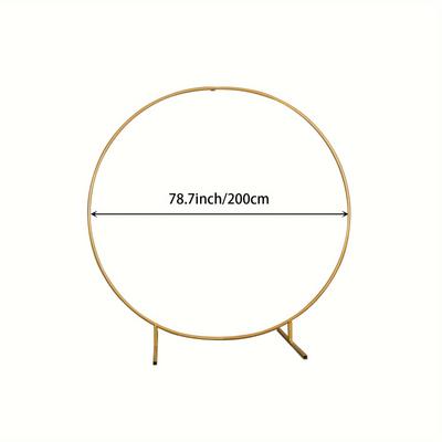 TEMU Round Metal Balloon Arch Stand, 59 Inch Circle Frame For Birthday, Wedding, Bridal Shower Backdrop Decoration - Universal Celebratory Decor With No Electricity Or Feathers Required - 1pc Image