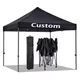 TB 600D Gazebo pieghevole per esterni impermeabile 10x10ft Tende pubblicitarie Tetto in tessuto Oxford Tenda a baldacchino in tessuto con copertura a parete laterale portatile