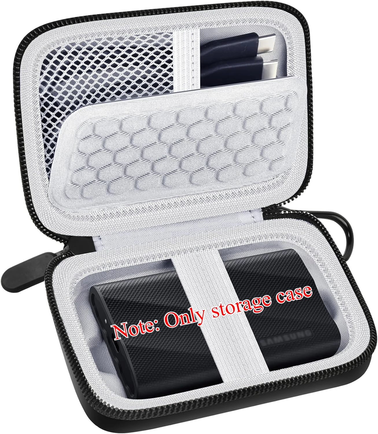 (NUR FALL) Tragetasche kompatibel mit Samsung T9 Portable SSD 4 TB 2 TB 1 TB, USB Externe Solid State Hard Passend für USB-Kabel Image