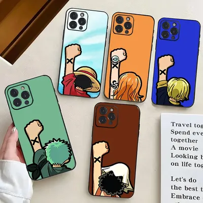 1 STÜCK Anime O-ONE P-Stück Handyhülle Silikon weich für iPhone 16 15 14 13 12 11 X XR Plus Pro Max Plus