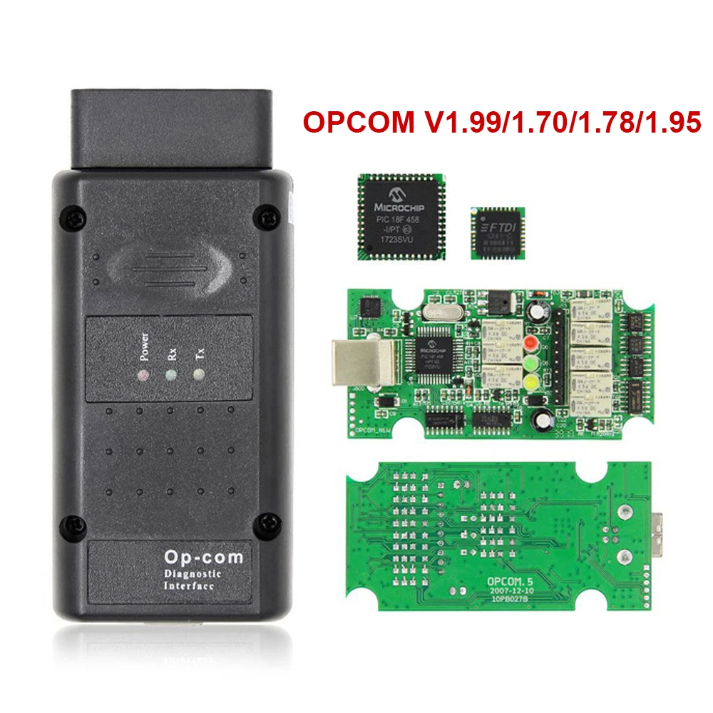 Auto-Diagnosewerkzeuge für OPCOM V2014 Opel Flash Firmware Update OP-COM 1,99/1,78/1,70 mit PIC18F458 FTDI CAN BUS OBD2-Scanner Image