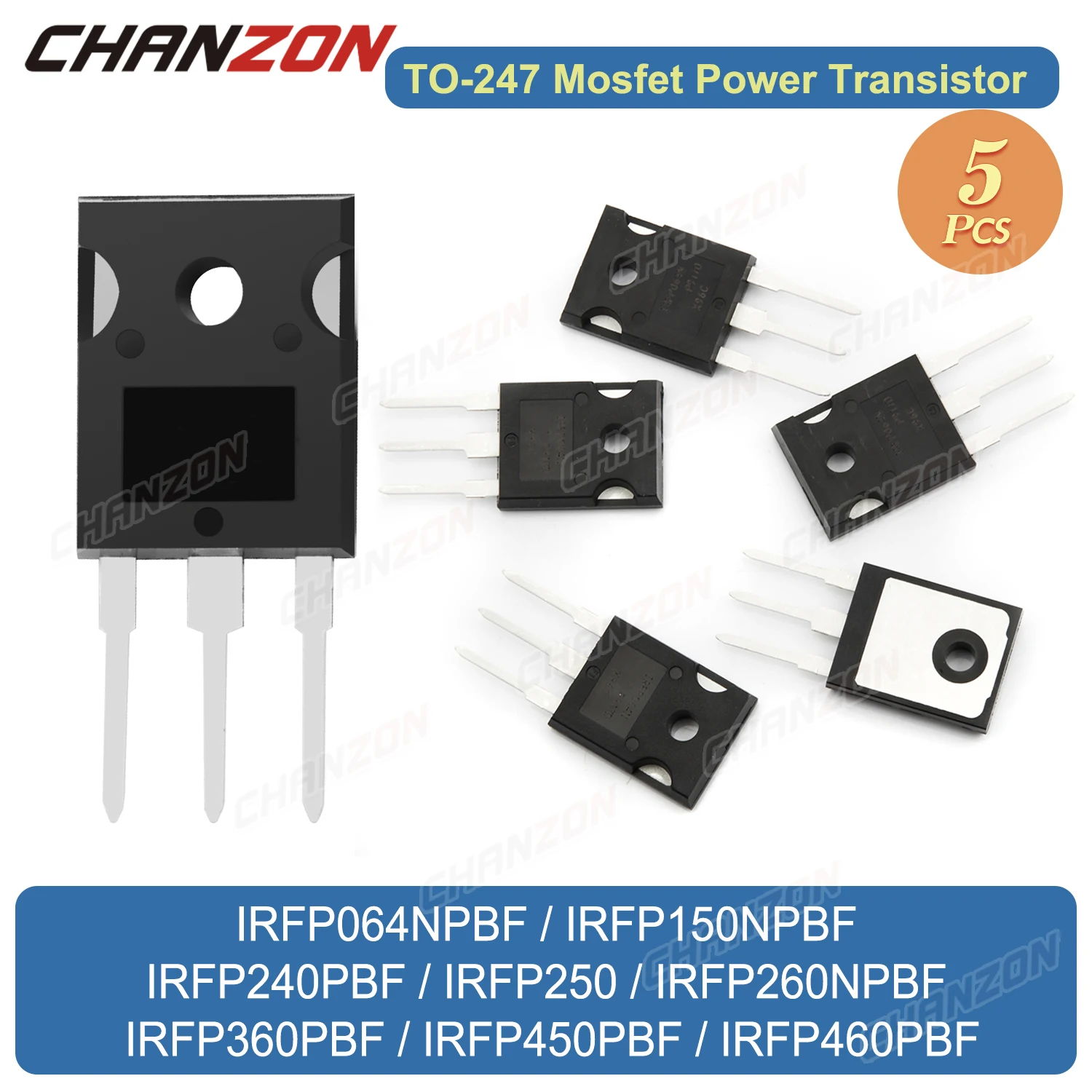 5Pcs Original ZU-247 High Power Mosfet Transistor Irfp260 Irfp460 Irfp250 Irfp240 Irfp450 Irfp064 Irfp360 Irfp150 Elektronische BJT Image