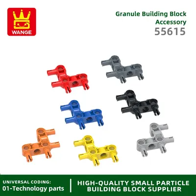 Wange65pcs/lot no.55615 Pin-Stecker Gebäude Blocksperpendicular3x3bentwith4 Pins Block Moc Farb zubehör kompatibel mit Image