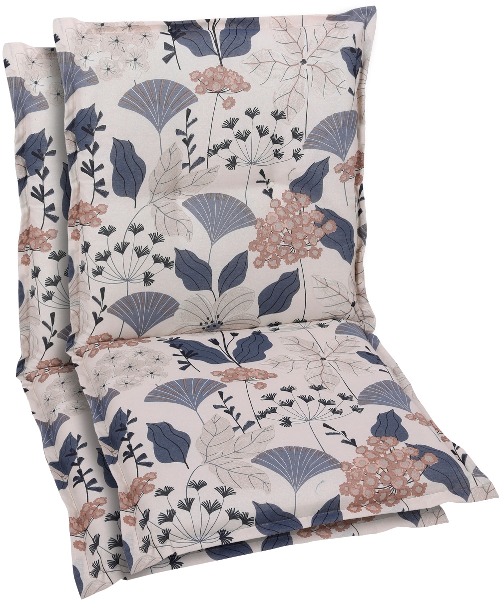 Sitzauflage GO-DE, blau, B:50cm H:6cm T:100cm, Baumwolle, Polyester, Polyurethan, Polsterauflagen, Maße ca.: 50 cm x 100 cm x 6 cm Image