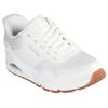 Slip-On Sneaker SKECHERS "UNO-SIMPLIFIED SLIP-IN", Damen, Gr. 42, weiß, Textil, Lederimitat, sportlich, Schuhe Sneaker, Keilsneaker, Slipper mit integrierter Slip-Ins Technologie