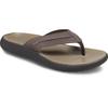 Zehentrenner CROCS "Yukon Vista II Flip", Herren, Gr. 42, braun (espresso), Lederimitat, sportlich, Schuhe, Sandale, Sommerschuh mit Ziernaht