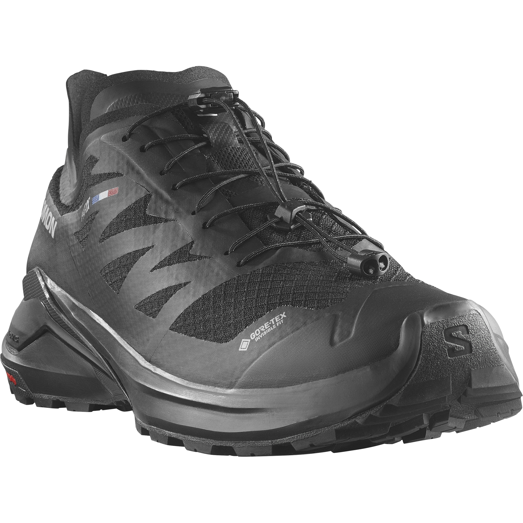 Trailrunningschuh SALOMON "XA META GORE-TEX MIF", Herren, Gr. 46, schwarz (schwarz, schwarz, schwarz), Synthetik, Textil, Schuhe, wasserdicht - hergestellt in Frankreich