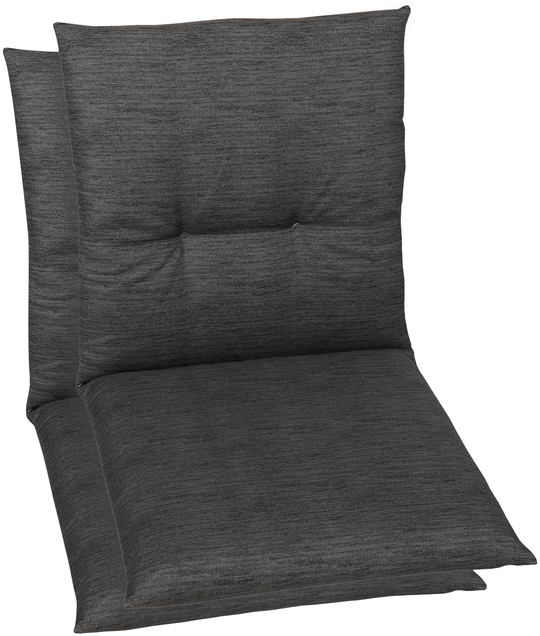 Sitzauflage GO-DE, grau, B:48cm H:5cm T:98cm, Baumwolle, Polyester, Polyurethan, Polsterauflagen, Maße ca.: 48 cm x 98 cm x 5 cm