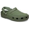 Clog CROCS "Yukon Vista II LiteRide Clog", Herren, Gr. 45, khaki, army grün, Croslite, Lederimitat, sportlich, Schuhe, Sommerschuh, Gartenschuh, Trekking, mit komfortablem Fersenriemen
