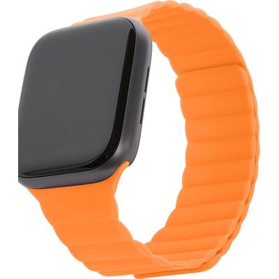 DECODED Smartwatch-Armband "Silicone Magnet Traction Strap LITE 38/40/41mm", orange (apricot), Apple Watch 38mm-Apple Watch 40mm-Apple Watch 41mm, Uhrenarmbänder, Wasser- und schweißfest