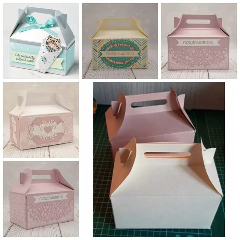 Grande boîte-cadeau de bonbons pliable, matrices de découpe 3D en métal, cadeau Scrapbooking pour la fabrication de cartes, pochoir de gaufrage d'album, matrices artisanales de bricolage 2024