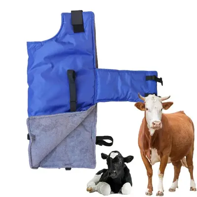 Calf Blanket Blue Waterproof Livestock Protector Blanket Soft Oxford Windproof Calf Warmer Jacket