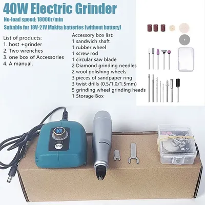 40W Mini Electric Grinder No-load speed up to 18000r/min Home DIY Lithium Electric Grinder For