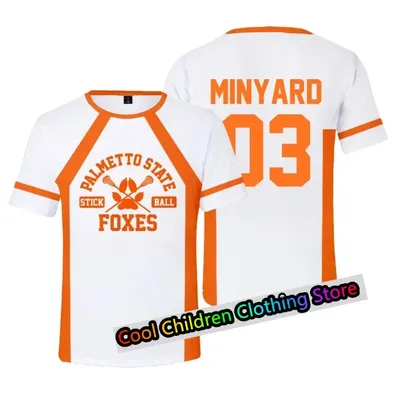 2024 New The Foxhole Court Palmetto State Foxes Lacrosse Jersey Cosplay WILDS MINYARD 3D Tshirt