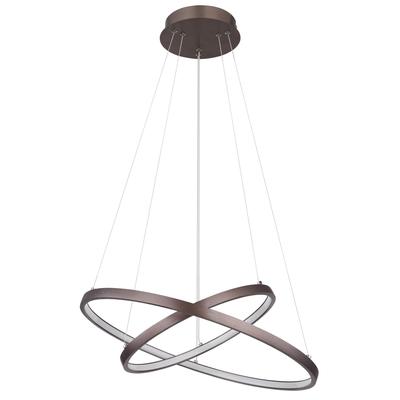 GLOBO LIGHTING Deckenleuchte "RALPH", braun (kaffeefarben matt), Lampen, von 10% - 100% stufenlos dimmbar, LED Pendelleuchte Image