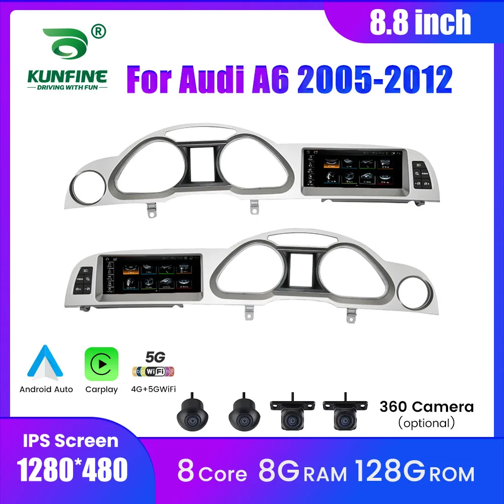Android Auto Stereo Radio Für Audi A6 2005-2012 GPS Navigation Multimedia Player Carplay Android Auto 8,8 "IPS Bluetooth WIFI 4G Image