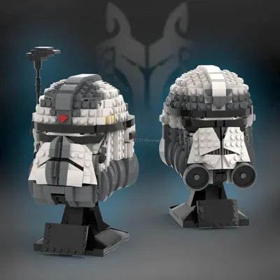 Moc 1370 stücke Kommandant Wolffe/Wolfpack Helm Star Battle Modell Bausteine Ziegel Bildung Montage Image