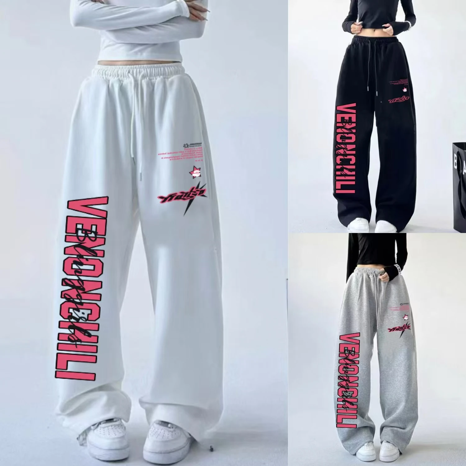 Gothic Style Vintage High Waist Women's Pants Trendy Casual All-match Pants for Women Y2K Streetwear Personality New Trousers
