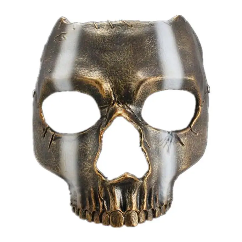 Halloween Evil Devil Party Maske Totenkopf Gesichtsbedeckung Rollenspiel Harz Gesichtsbedeckung Spooky Halloween Party Cosplay Gesichtsbedeckung für Erwachsene Image