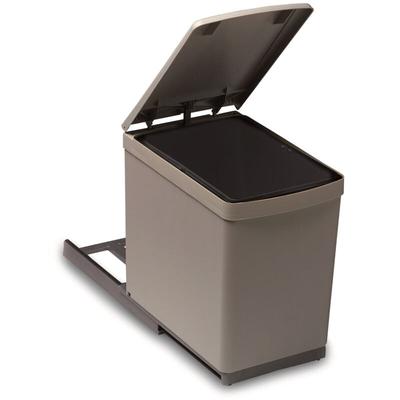 Victory Einbau-Abfallsammler Traditionline 16 Liter automatischen Deckelheber Alugrau Image