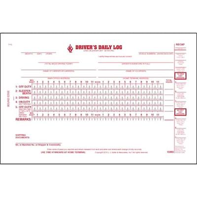 JJ KELLER 15060 Oil Field Drivers Logbook,With Carbon