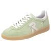 Sneaker RIEKER SPORT "San Diego", Damen, Gr. 37, weiß (mint, sanftes weiß), Veloursleder, sportlich, Schuhe, Retro-Sneaker, Freizeitschuh, Halbschuh mit herausnehmbarem Fußbett