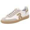 Sneaker RIEKER SPORT "San Diego Swing2GO", Herren, Gr. 47, beige (weiß, sand), Leder, Veloursleder, kontrastfarbene Details, sportlich, Schuhe, Retro-Sneaker aus der neuen Christoph Kramer Kollektion