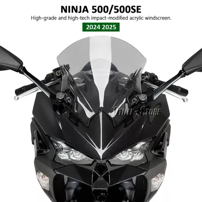 For Kawasaki NINJA500 SE Ninja 500 2024 2025 Double Bubble Windscreen Windshield Fairing Screen Wind