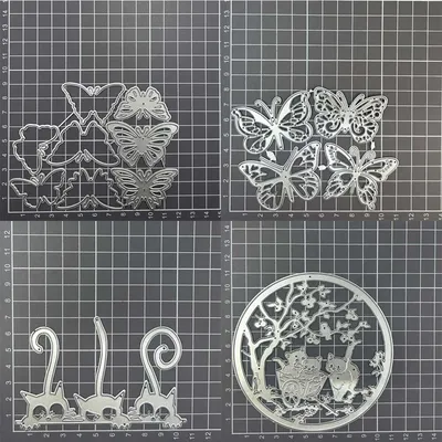 Animals, cats, dogs, elephants, dogs, butterflies Metal Cutting Dies Scrapbooking Stencil Die Cuts