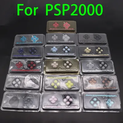 TingDong Clear white balck red gold Replacement Left Right Buttons Set for PSP 2000 for PSP2000 Game