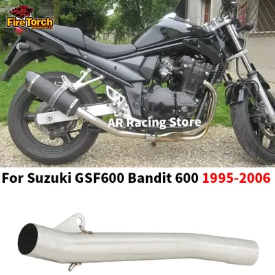 For Suzuki GSF600 Bandit 600 1995-2006 Motorcycle Exhaust Middle Link Pipe Connect 50.8MM Muffler