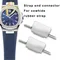 2pcs Watchstrap connector for Patek Philippe Nautilus cowhide rubber silicone watchband silver gold