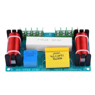 120W 3 Way HiFi High Audio Frequency Divider With Terminal Treble + Midrange + Bass Crossover Speakers Filter For 8 Inch Speaker