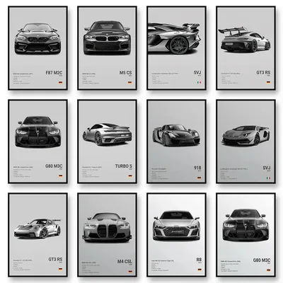 Famous Brand Cars SVJ GT3RS G80M3C Canvas Painting Wall Art Print Poster 918 M5CS MSCSL Decorative