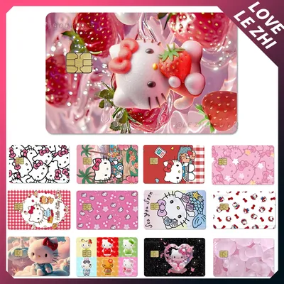 Kawaii Sanrio Hello Kitty Credit Card Debit Card Waterproof Sticker Visa Bank Bus Metro Access Card