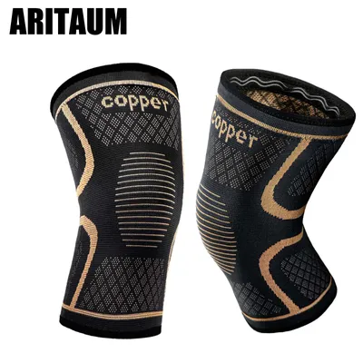 1Pair The new copper sports knee braces,professional support knees,basketball,running,yoga,fitness