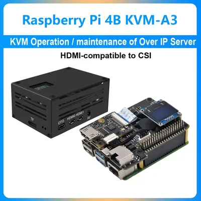 Raspberry Pi 4B KVM-A3 based KVM Operation and maintenance of Over IP Server HDMI-compatible to CSI