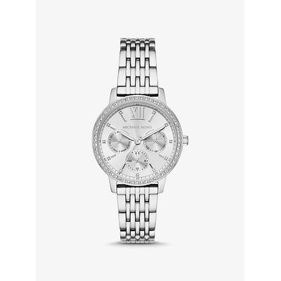 Michael Kors Melissa Pavé Silver-Tone Watch Silver One Size