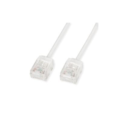 ROLINE UTP DataCenter Patchkabel Kat.6A (Class EA), LSOH, slim, extra kurzer Stecker, weiß, 1 m Image