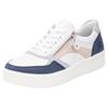 Plateausneaker REMONTE, Damen, Gr. 41, weiß, jeansblau, rosé, Leder, Lederimitat, sportlich, Schuhe, Freizeitschuh, Halbschuh, Schnürschuh in schmaler Form