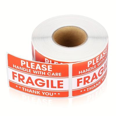 "TEMU 600pcs Stickers Roll - "please " Warning Labels, , Thank You Message, Ideal For Safe Shipping Of Items" Image